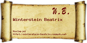 Winterstein Beatrix névjegykártya